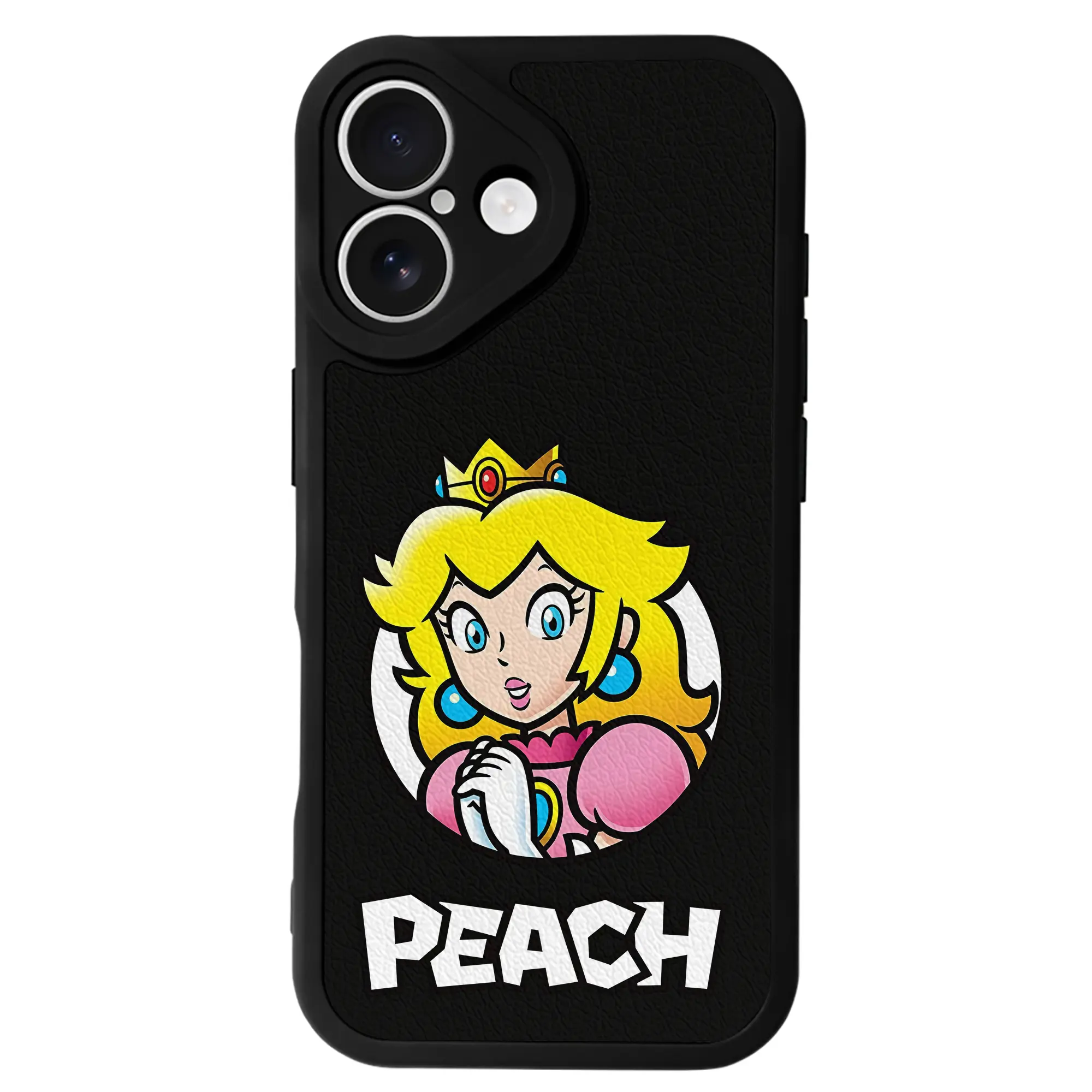 マリオ グッズ ピーチ姫 - IPhone 16シリーズ対応 ・ シリコンスマホケース ・ レザー調 ・ 高精度フィット ・ 耐衝撃 ・ ワイヤレス充電対応 ・ 精密カット